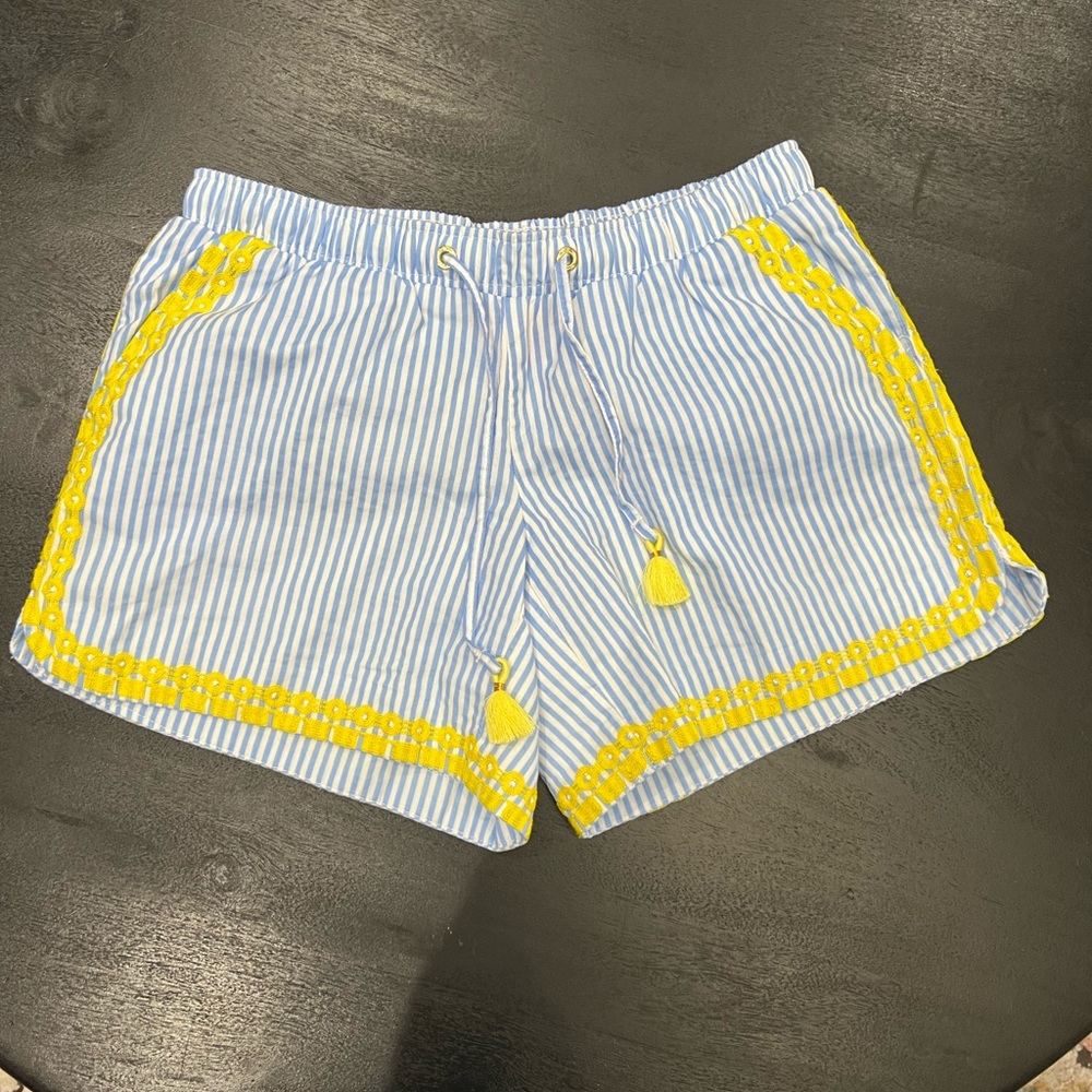 🆕💙🏝️Lily Pulitzer🏝️💙Blue and White Seersucker Women's Shorts Size XS